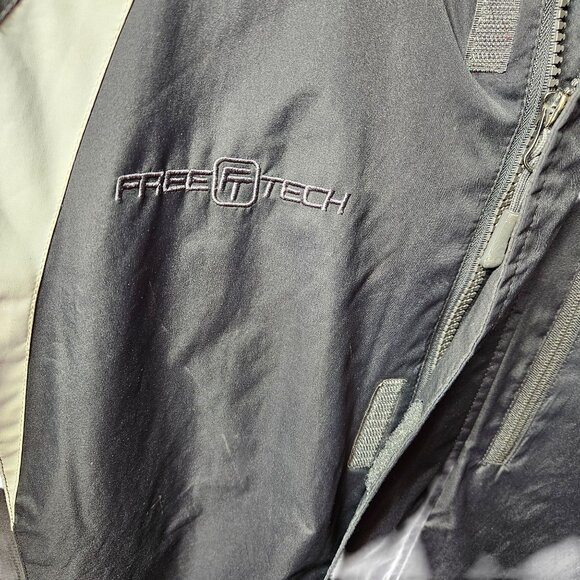 Free Tech Performance Outerwear Jacket S Black & Gray Water-Resistant Hooded Coa - Picture 3 of 13